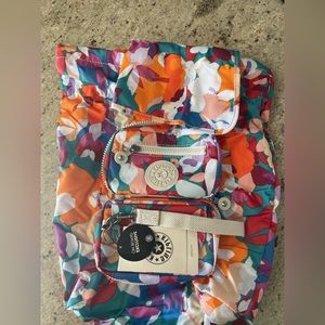 Floral Kipling convertible backpack